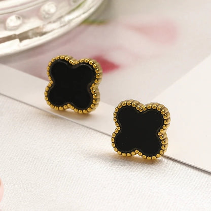 CLOVER | Black Earrings