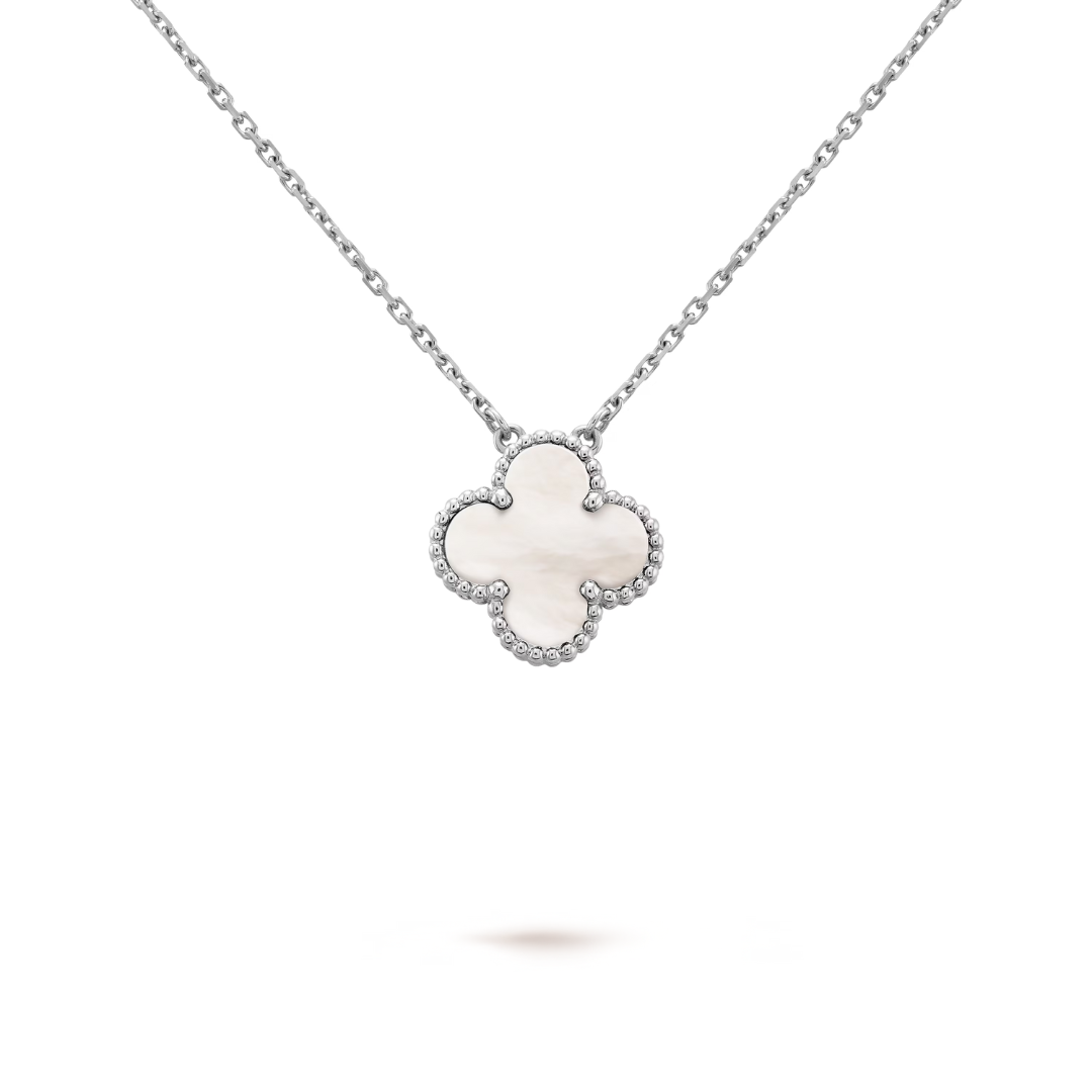 CLOVER | White/Silver Necklace