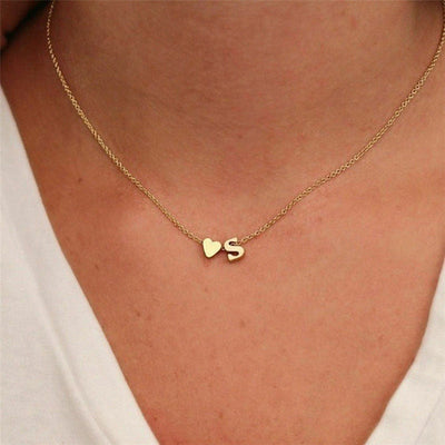 Ria Initial Letter Gold Necklace