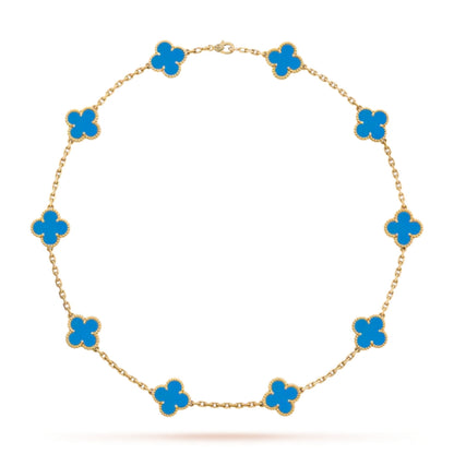 CLOVER | 10 Motive Blue Necklace