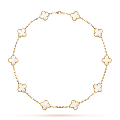 CLOVER | 10 Motive White Necklace