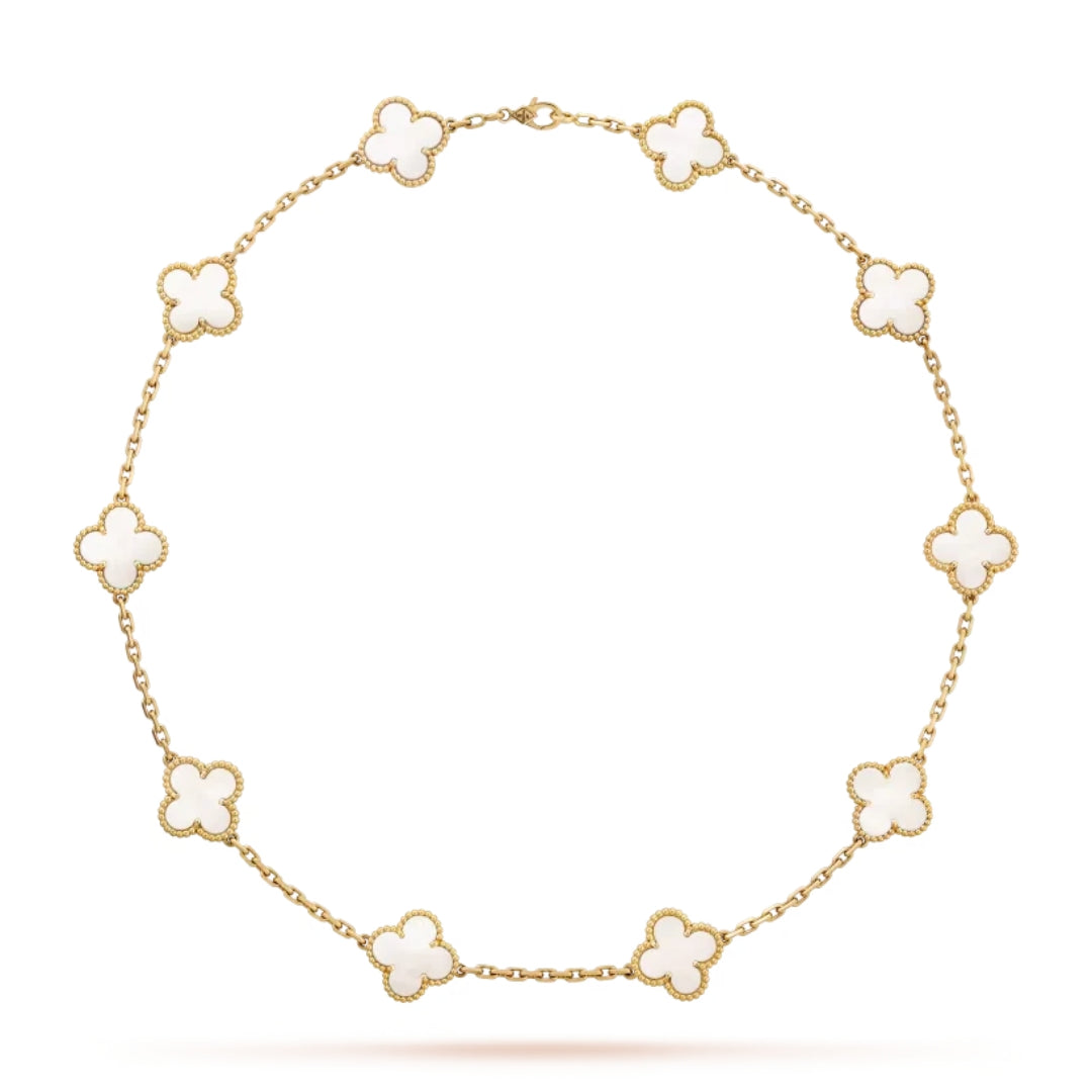 CLOVER | 10 Motive White Necklace