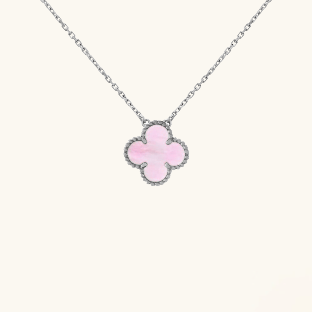 CLOVER | Pink/Silver Necklace