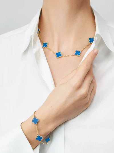 CLOVER | 10 Motive Blue Necklace