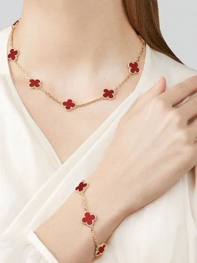 CLOVER | 10 Motive Red Necklace