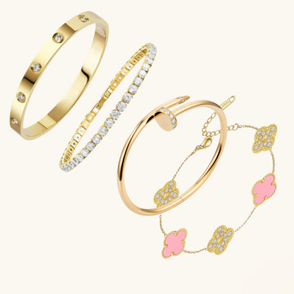 4-Piece Bracelet Set - Gold