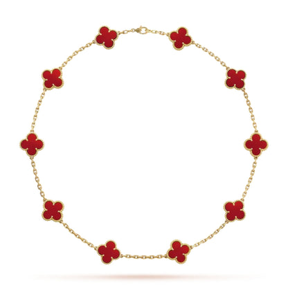 CLOVER | 10 Motive Red Necklace