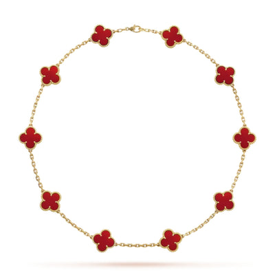 CLOVER | 10 Motive Red Necklace