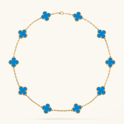 CLOVER | 10 Motive Blue Necklace