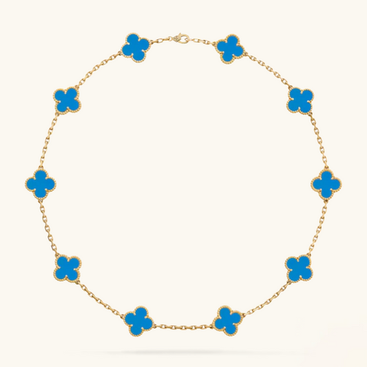 CLOVER | 10 Motive Blue Necklace