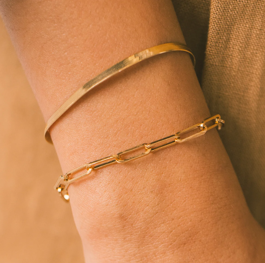 Eloise Gold Paperclip Bracelet