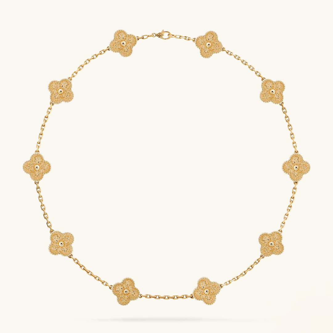 CLOVER | 10 Motive Gold Necklace