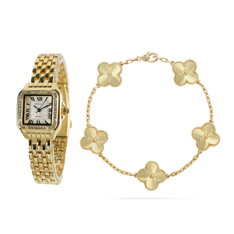 2-Piece Watch Bracelet Set "Sofia"