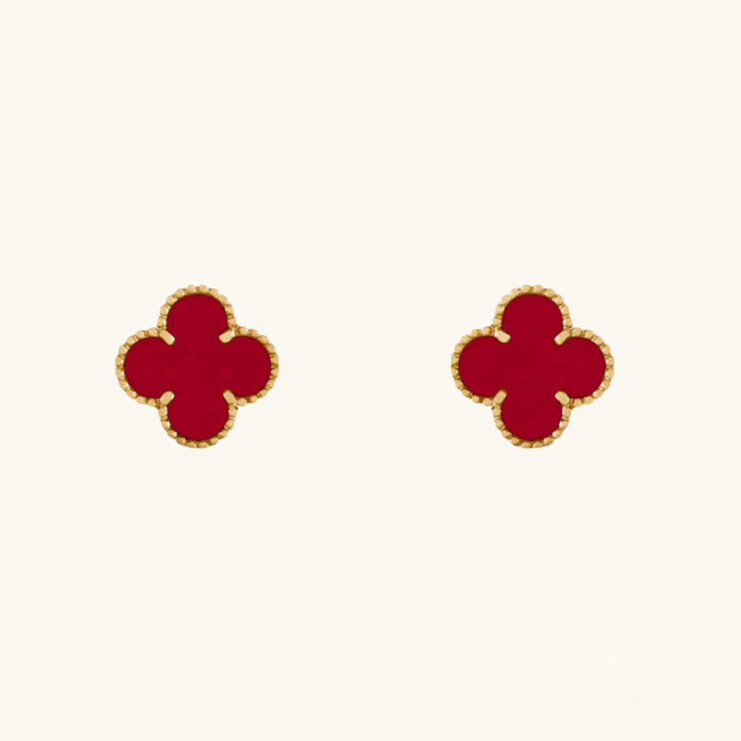 CLOVER | Red Earrings