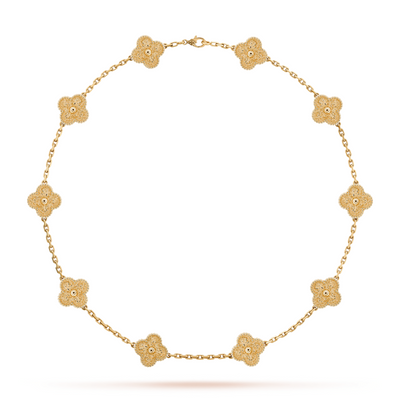 CLOVER | 10 Motive Gold Necklace