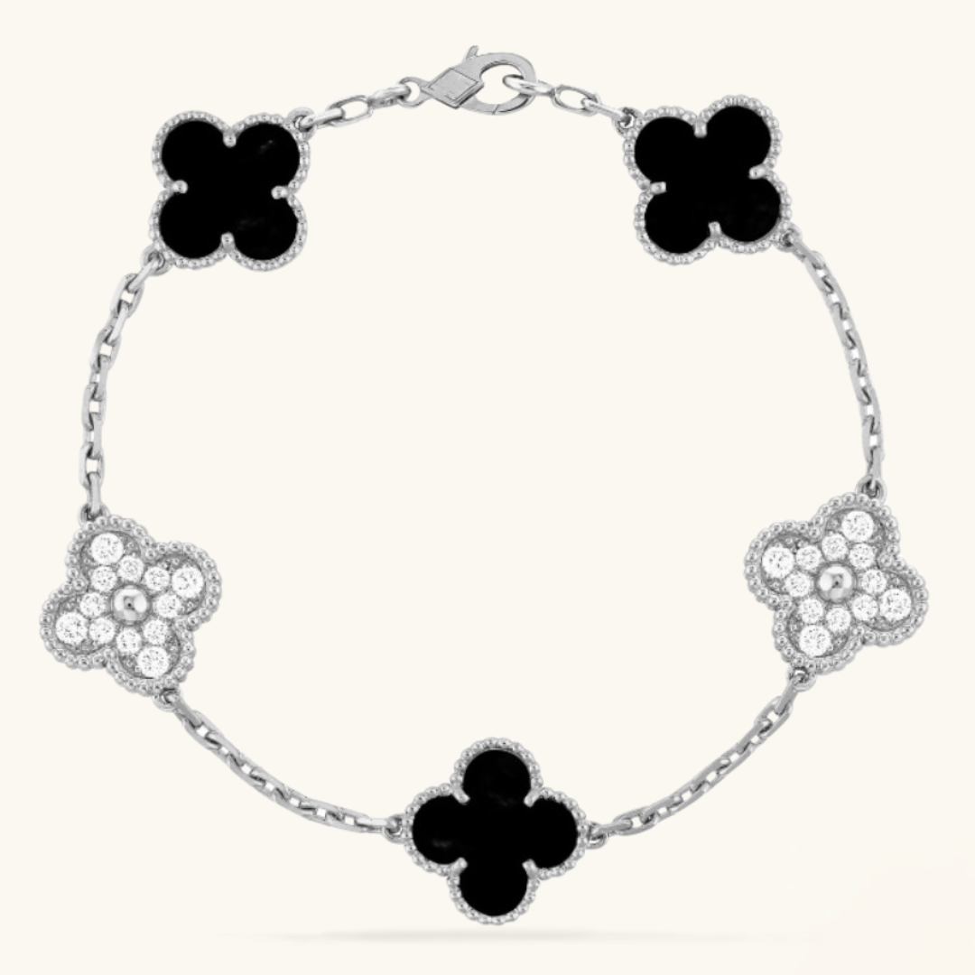 CLOVER | Black/Silver Bracelet Prestige