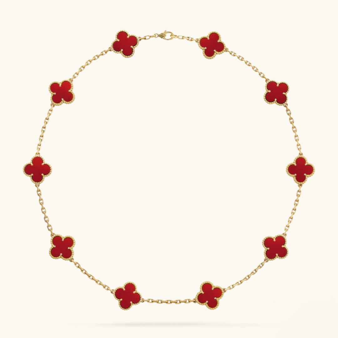 CLOVER | 10 Motive Red Necklace