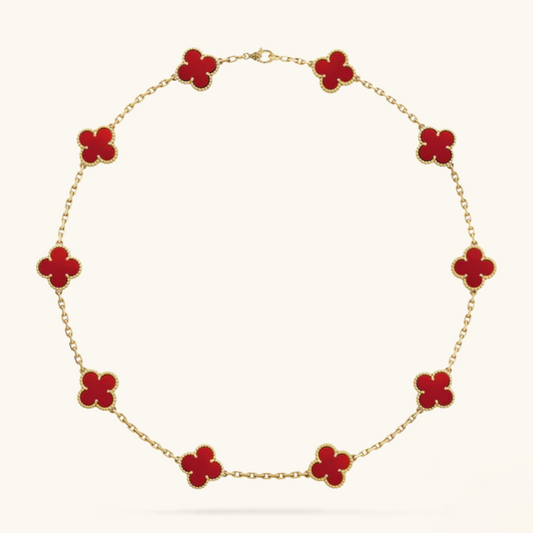 CLOVER | 10 Motive Red Necklace