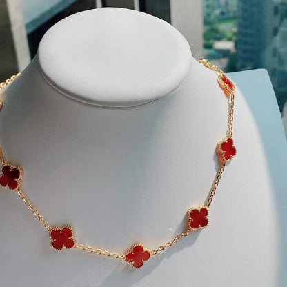 CLOVER | 10 Motive Red Necklace