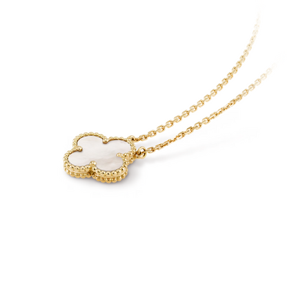 CLOVER | White/Gold Necklace