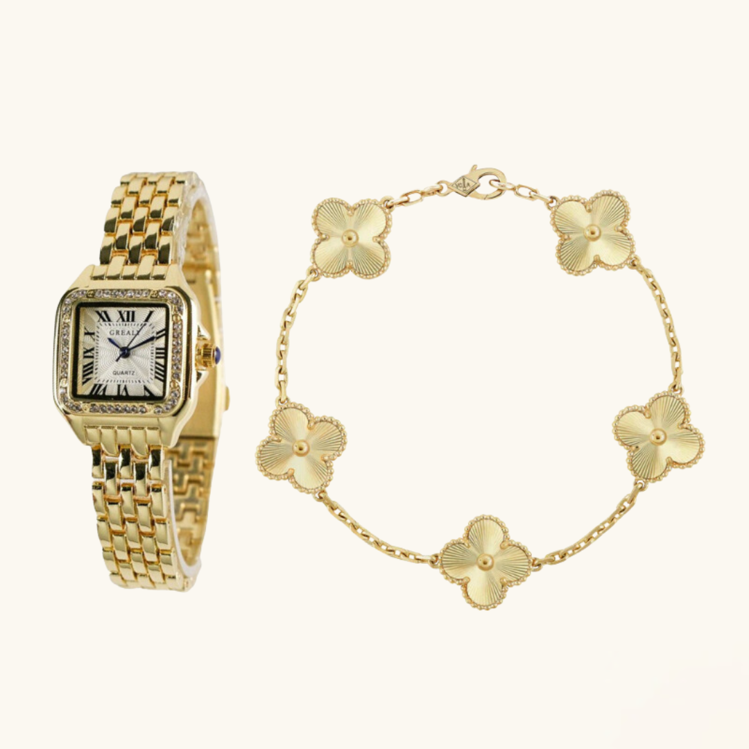 2-Piece Watch Bracelet Set "Sofia"