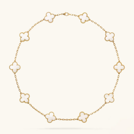 CLOVER | 10 Motive White Necklace