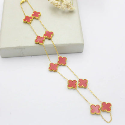 CLOVER | 10 Motive Red Necklace