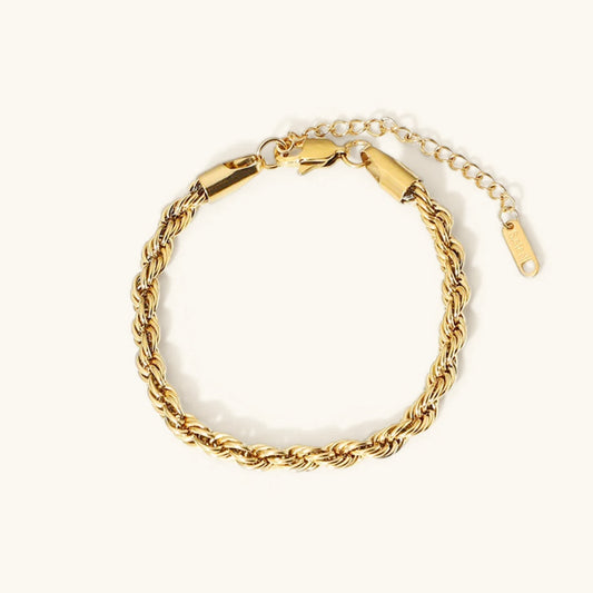 Clara Rope Chain Gold Bracelet