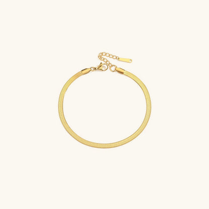 Gia Gold Herringbone Anklet