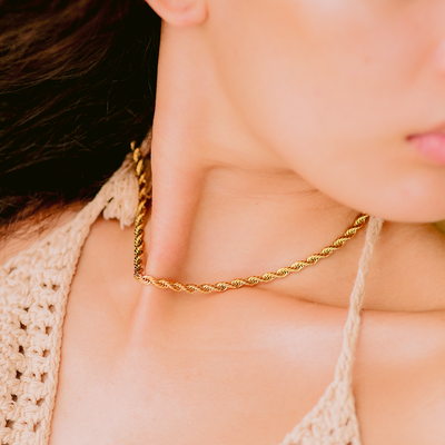 Bianca Rope Chain Gold Necklace