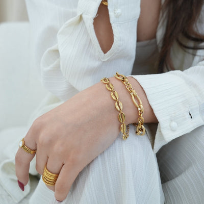 Shell Link Bracelet - Gold