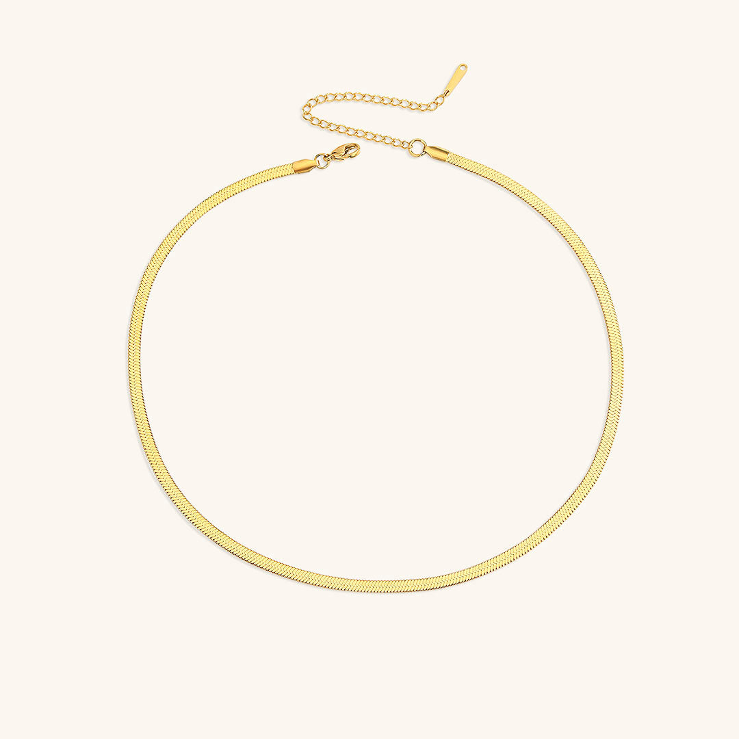 Elizabeth Gold Herringbone Necklace