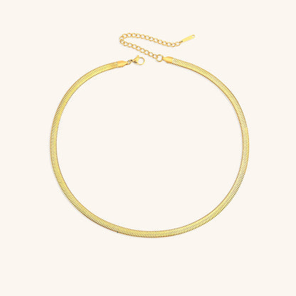 Elizabeth Gold Herringbone Necklace