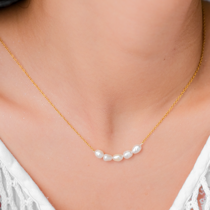 Elle Gold Pearl Necklace