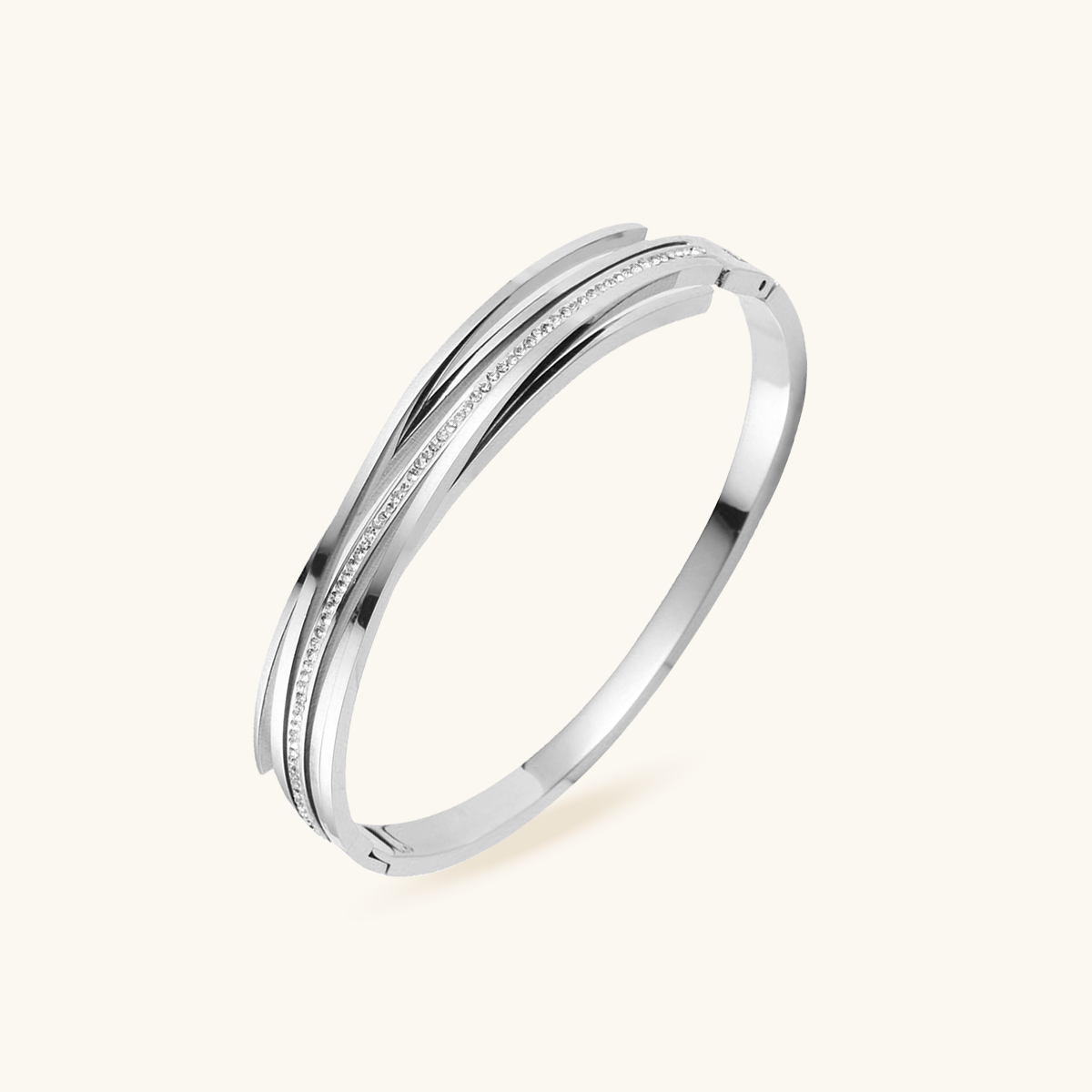 Florence Bangle Bracelet - Silver