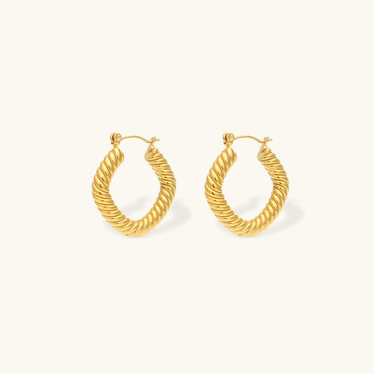 Emani Twist Square Earrings