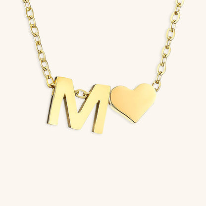 Ria Initial Letter Gold Necklace