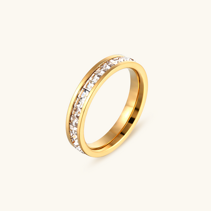 Monaco CZ Iced Ring - Gold