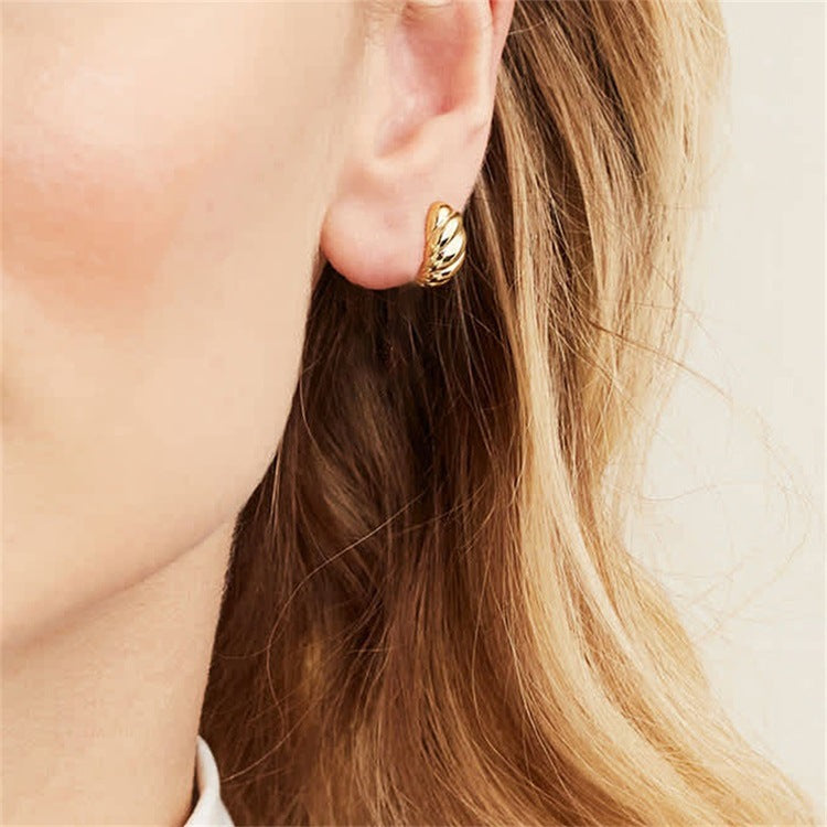 Croissant Huggie Earrings