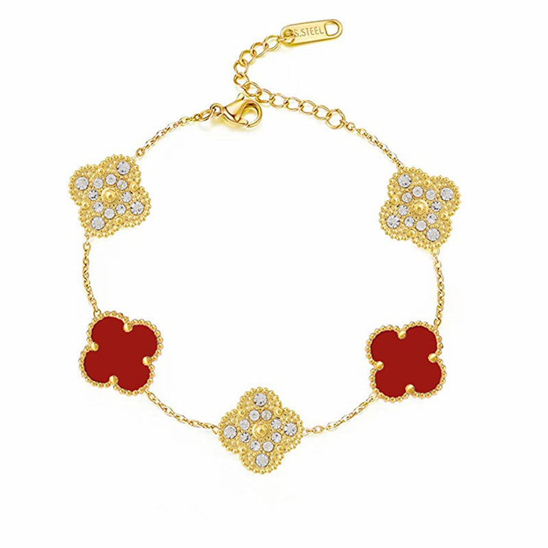 CLOVER | Red/Gold Bracelet Prestige