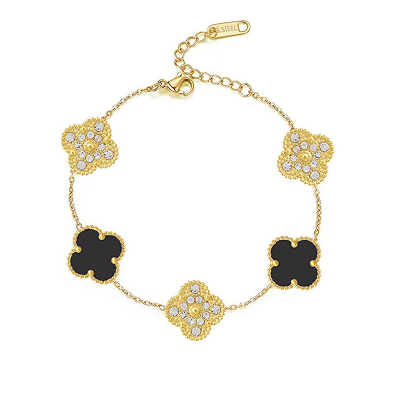 CLOVER | Black/Gold Bracelet Prestige