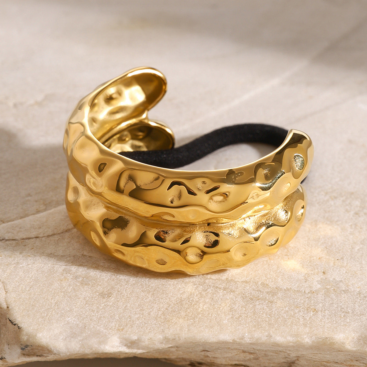 Double Hammered Arch Pony Cuff