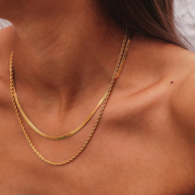 Hailey Layered Gold Chain Necklace