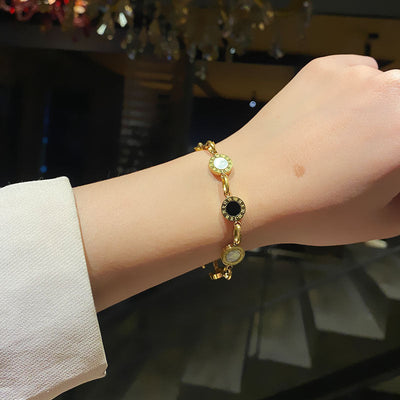 Monochrome Clip Chain Bracelet - Gold