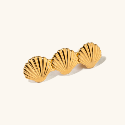 Seashell Serenity Gold Hair Clip