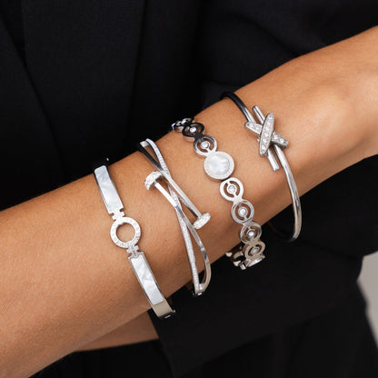 Nail Stone Bracelet - Silver