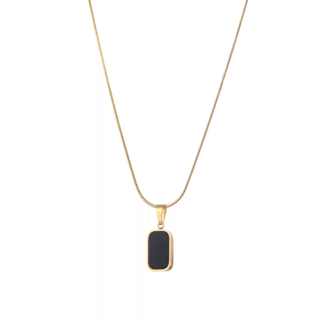 PENDENT | Black/Gold Necklace