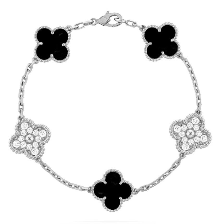 CLOVER | Black/Silver Bracelet Prestige