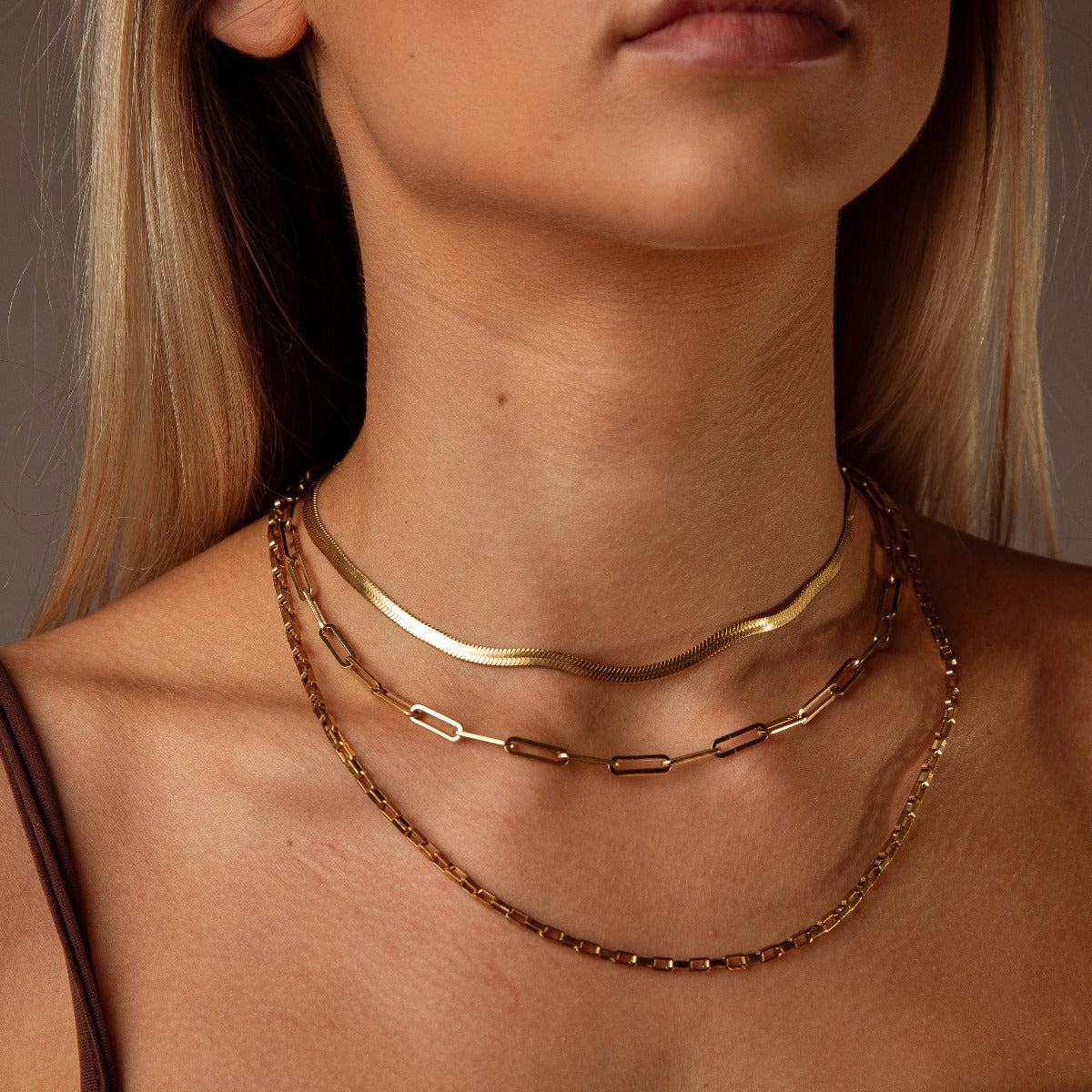 Snake Chain Necklace - Gold