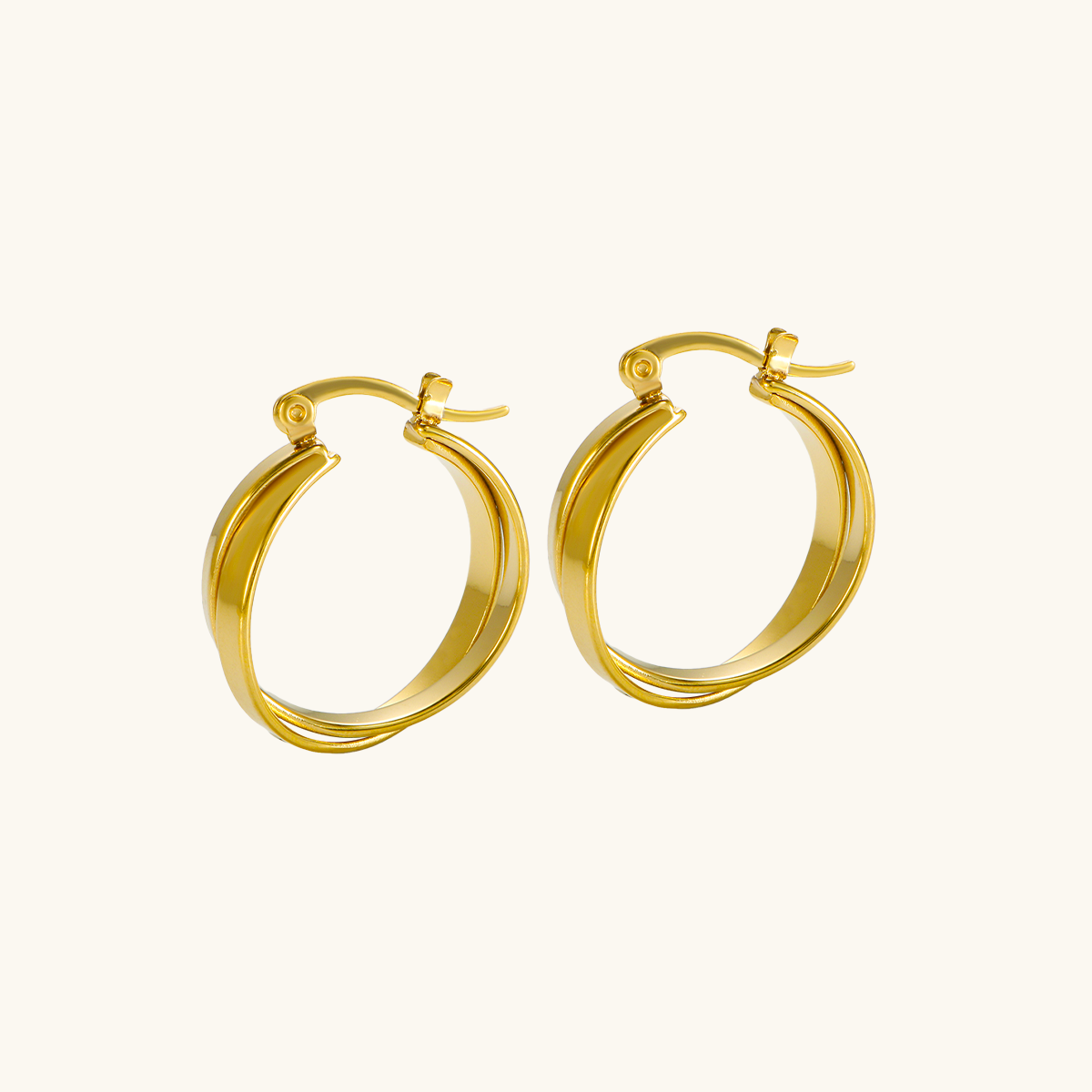 Talia Hoop Earrings 18K Gold Plated - Gold